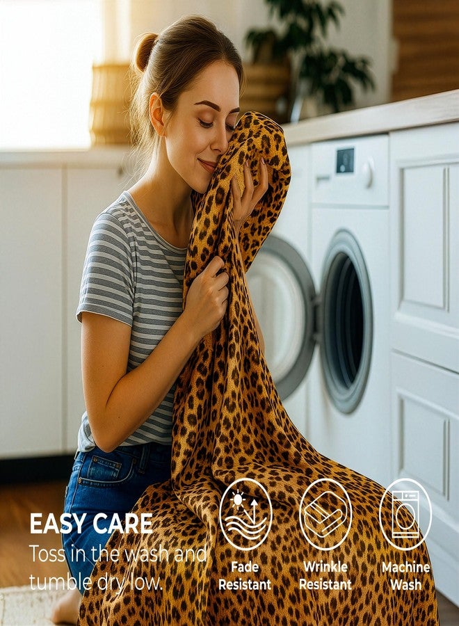 Pure Bedding Satin Sheets King [4-Piece, Gold Leopard] Hotel Luxury Silky Bed Sheets - Extra Soft 1800 Microfiber Sheet Set, Wrinkle, Fade, Stain Resistant - Deep Pocket Fitted Sheet, Flat Sheet, Pillow Cases - Image 4